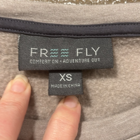 Free Fly Women's Fleece Crewneck Pullover - Bamboo Viscose Lightweight size XS - Picture 4 of 8